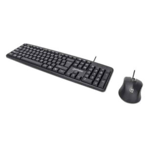 MANHATTAN 178464 Kit Teclado y Mouse Alámbrico USB Negro