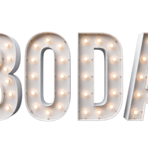 Letras para evento de BODA- 4 numeros de 120cm de altura